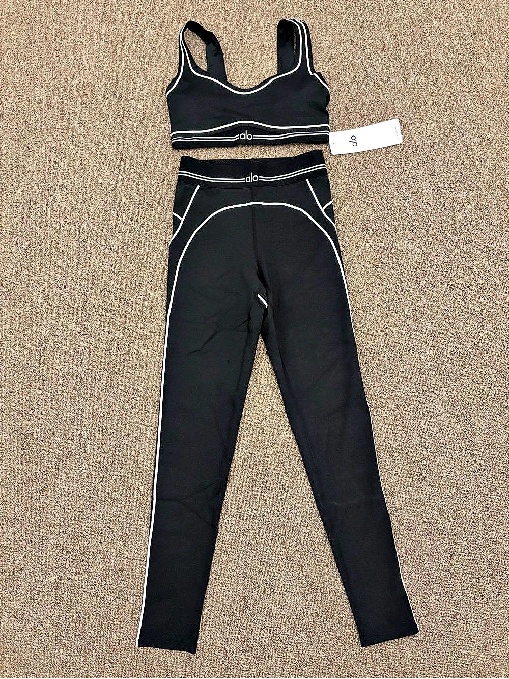 Alo Airbrush High-Waist 7/8 Legging Black Size Small NWT